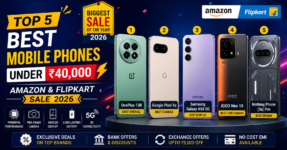 Top 5 Best Mobile Phones Under ₹40000⚡Amazon & Flipkart Sale 2026