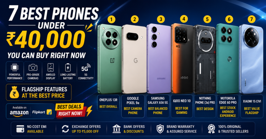 7 best phones under Rs 40000 you can buy right now 7 best phones under Rs 40000 you can buy right now