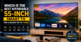 Which is the best affordable 55-inch smart TV for a budget up to 40k INR?